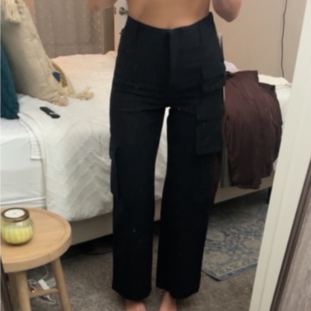 Aritzia Black Wide Leg Pants